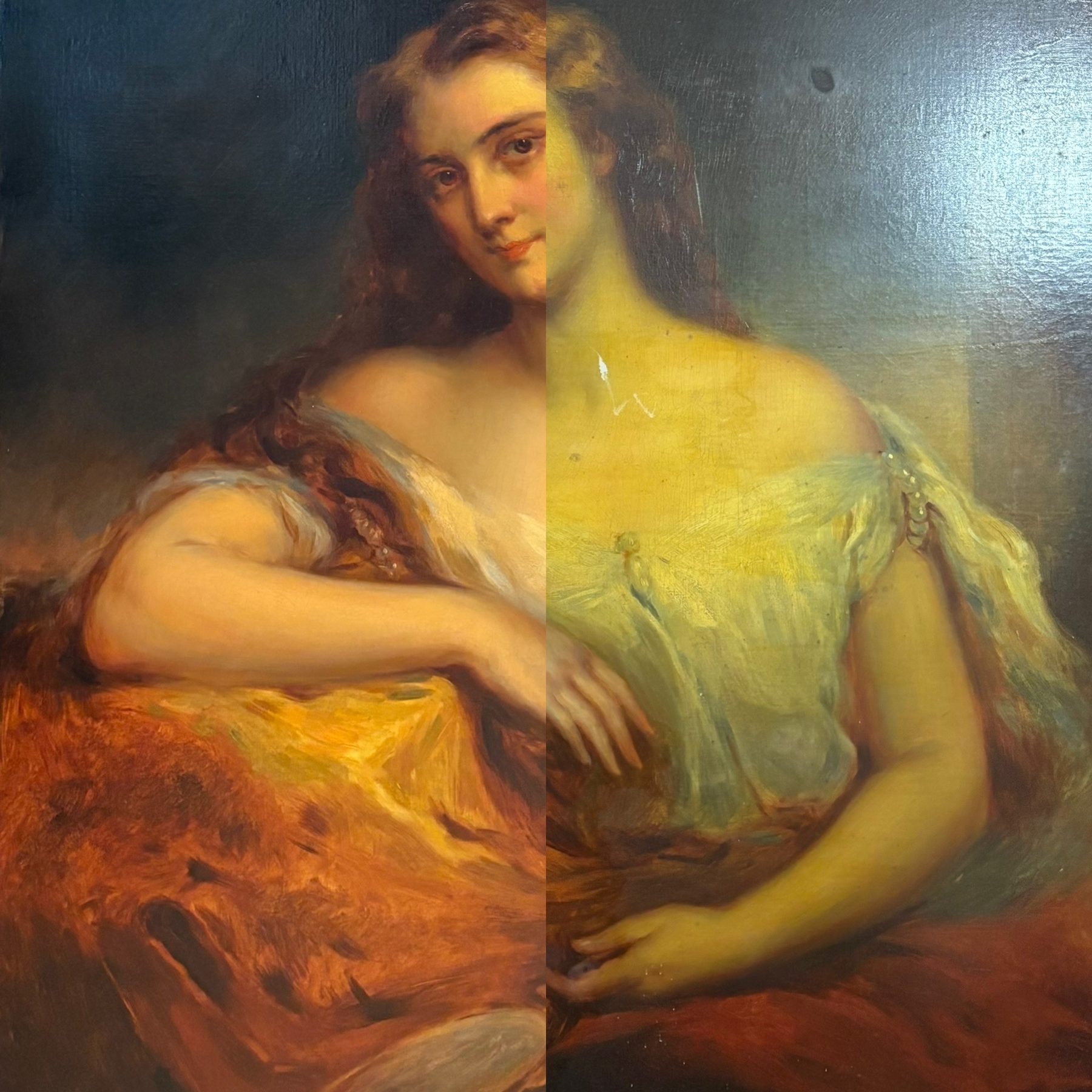 Portrait avant et après restauration